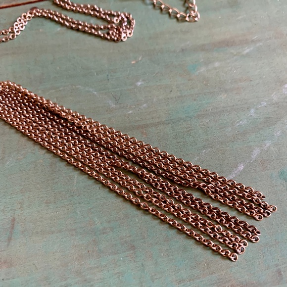 ❤️ Big Heart - Clear Faceted Stone Heart Pendant Gold Tone Long Necklace ❤️ - Picture 3 of 8